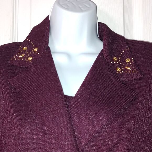Tina Barrie  burgundy  dress Sz 8 - Picture 4 of 7